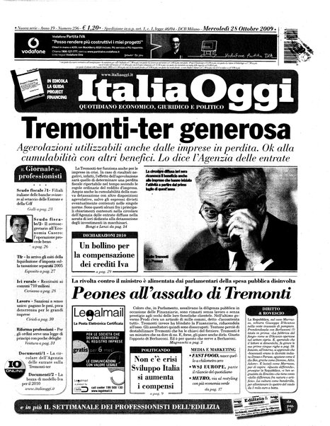 Italia oggi : quotidiano di economia finanza e politica